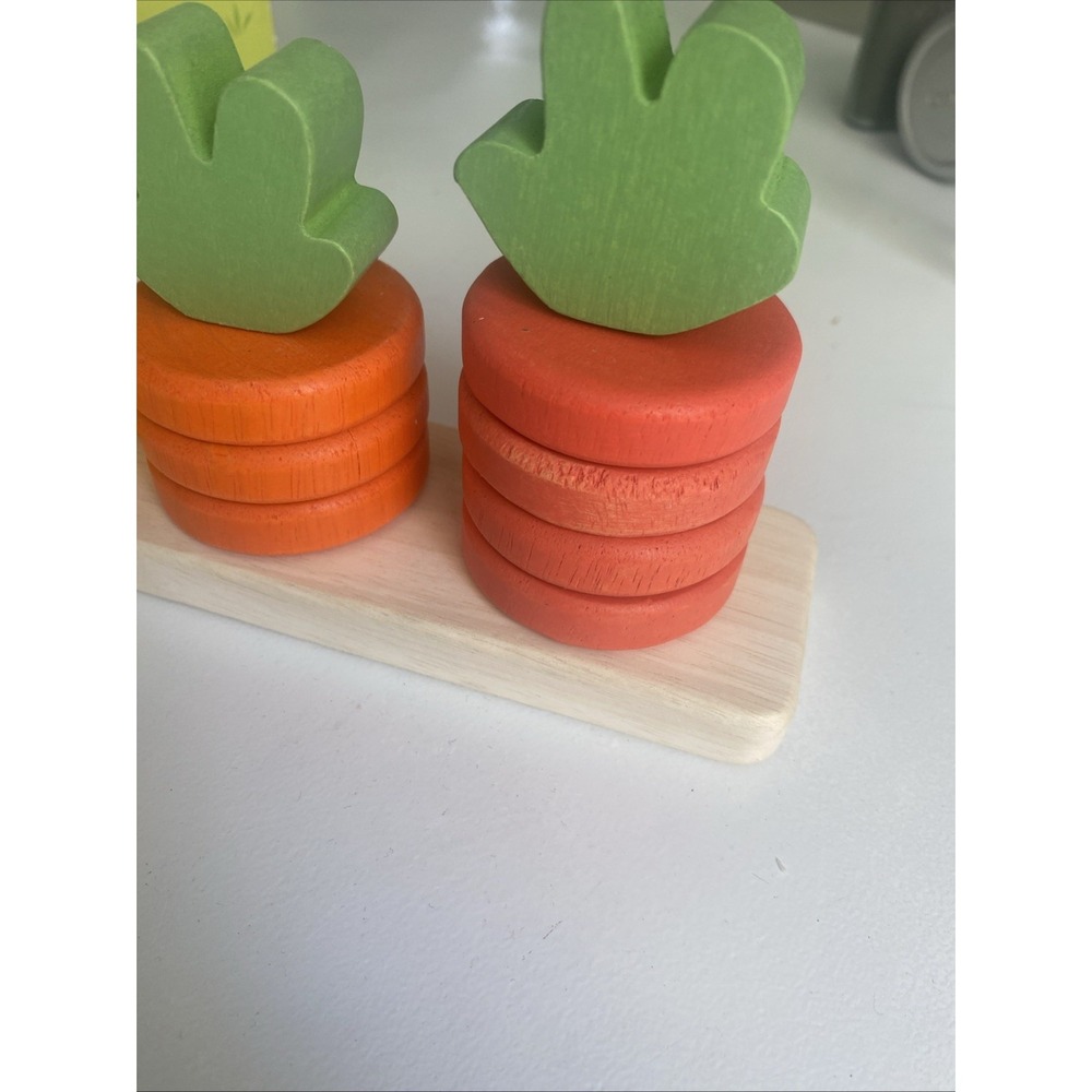 Carrot Count Stacker Wooden Ring Set - STEM Learning Math Number Learning - Picture 8 of 16